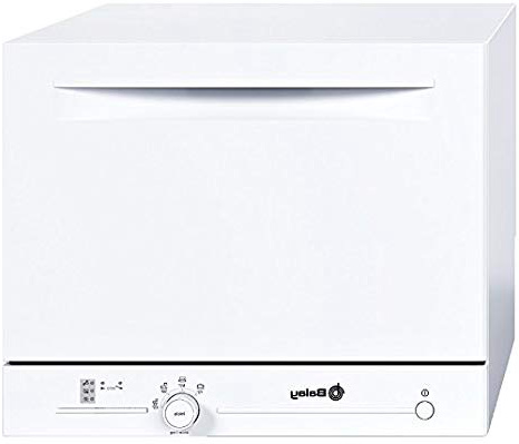 Balay 3VK301BC - Lavavajillas compacto de libre instalación, 6 servicios, 4 programas, clase de eficacia en lavado y secado A, color blanco