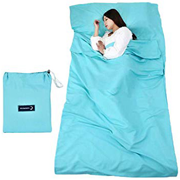 Queta cabaña Saco de Dormir Saco de Dormir Saco de Dormir con Bolsa Ideal para Interior hostels Cabañas albergues Camping Exterior