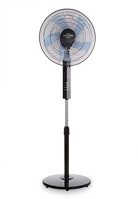 Orbegozo SF 0244 – Ventilador de pie, mando a distancia, silencioso, 5 aspas, apagado programable hasta 7.5 h, 3 velocidades