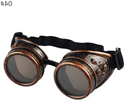 ddellk Gafas Steampunk, Gafas Vintage de Moda Punk para soldar Cosplay Gafas de Sol a Prueba de Viento Unisex