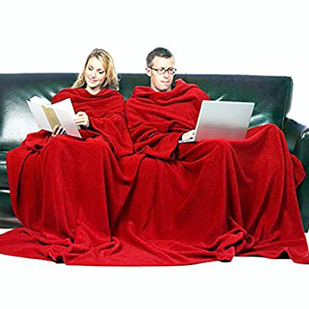 Pack de 2 Batamantas. Manta con mangas sofa bata bolsillo para mando libro talla única