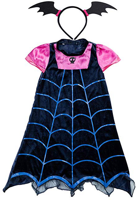 Lee Little Angel Chica Vampiro Historieta Princesa Falda y Tocado Adecuado para Halloween Falda Carnaval