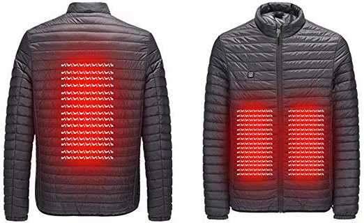 Chaqueta con Calefacción USB, Ropa Abrigo de Invierno Unisex, Abrigos Acolchados Eléctrica para Hombre y Mujer, Cazadoras Caliente Talla Grande Negro Moto Viajes Senderismo Esquiar Pesca Yvelands