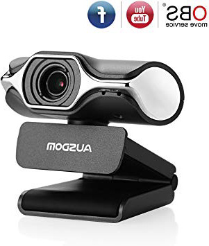 Ausdom Full HD Webcam 1080p, Cámara de streaming en vivo, USB Webcam para llamadas de vídeo y grabación, Soporte de Facebook YouTube streaming, Compatible para Mac OS Windows 10/8/7