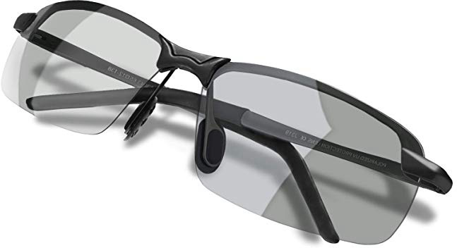 WHCREAT Gafas De Sol Polarizadas Fotocromáticas Para Hombre Para Conducir Deporte Al Aire Libre con Bastidor AL-MG Ultraligero