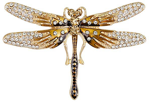 Wicemoon Broches de Cristal Vintage Libélula Broches Para Las Mujeres Visten Accesorios de La Joyería