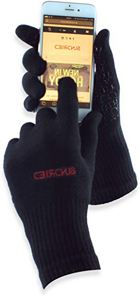Sundried Ciclo del deporte Running guantes del tacto de la tecnología de la pantalla transpirable bambú antideslizante del gel de silicona