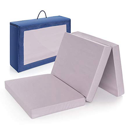 Alvi colchón cuna de viaje plegable 120x60 cm / Altura 6 cm - funda de algodón lavable, transpirable, sin sustancias nocivas