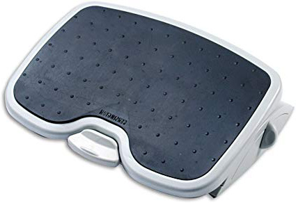 Kensington 56146 Reposapiés Ergonómico Ajustable SoleMate Plus, Mejora la Postura y Alivia Dolores Relacionados con la Ciática y otros Problemas Ortopédicos, Negro/Gris