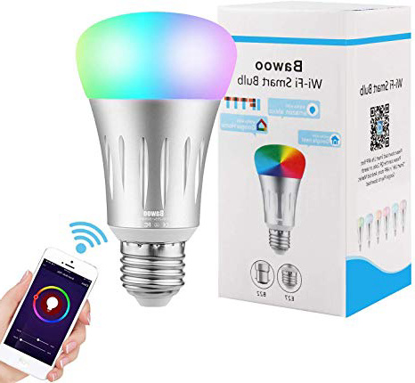 Bombilla Inteligente Wifi LED E27 RGBW, Bawoo WiFi Lámparas Color Regulable 16 Millones Bombilla Smart LED Bombillas WiFi Bulb Smart Regulable Amazon Alexa Echo Google Home IFTTT APP Mando Blanca Luz