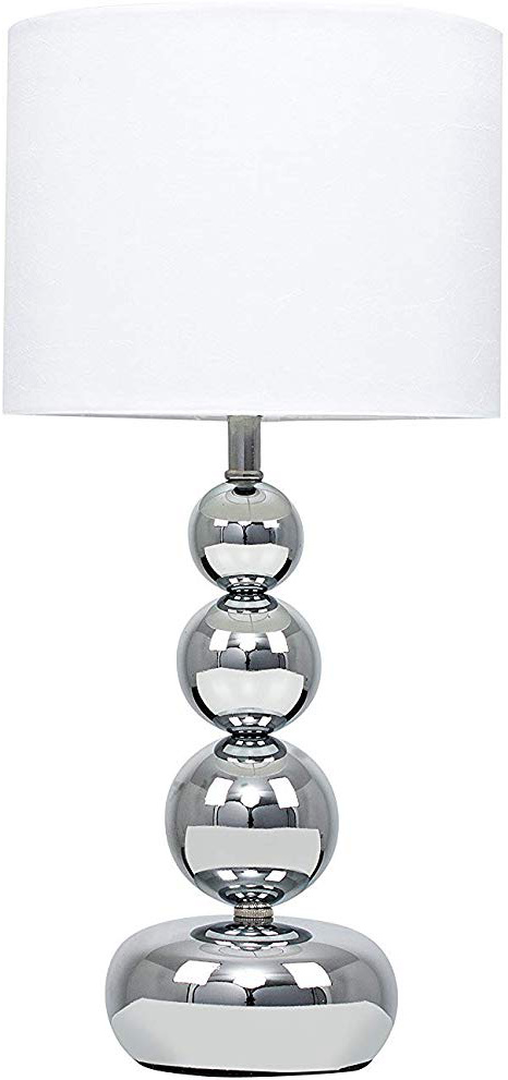 
                
                    
                    
                

                
                    
                    
                        MiniSun - Lámpara de mesilla táctil y moderna, con base de columna de esferas - cromada y pantalla blanca estilo seda [Clase de eficiencia energética A]
                    
                

                
                    
                    
                
            