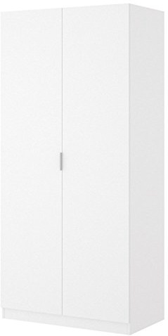 LIQUIDATODO ® - Armario de 2 puertas de 80cm moderno y barato color blanco