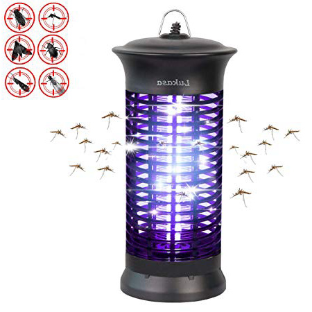 Lukasa Lámpara Matamoscas Electrico, Lámpara 7W UV Luz Lampara para Mata Mosquitos y Repelente Insectos, Control Insecto Efecto 30m²