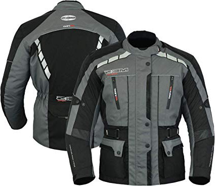 MBS MJ21 James Motocicleta Motocicleta larga chaqueta de viaje textil (antracita, M)