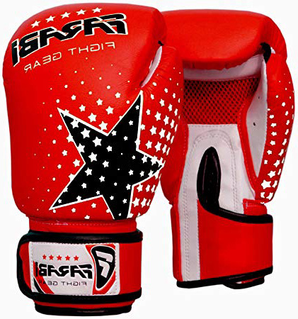 Niños guantes de boxeo, guantes de boxeo junior, junior, MMA, muay tailandés, kickboxing y bolso de perforación manoplas 6 oz por Farabi
