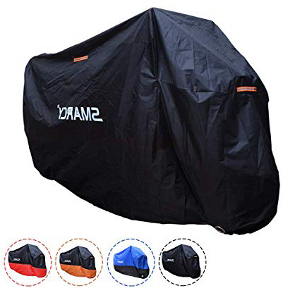 Smarcy Funda Protector para Moto, Cubierta para Moto / Motocicleta Resistente al Agua a Prueba de UV, Color Negro XXL