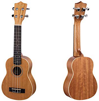Rayzm Ukelele Soprano, Ukelele de Iniciación 21" con Cuerdas Aquila de Nylon originales, Acabado Mate-Satinado con Ensamblaje ABS, Cuerpo de Madera de Ormosia Prain, Clavijas de Cromo plateado