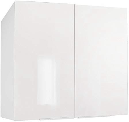 Berlenus CP8HB - Armario de cocina (2 puertas, 81 x 42 x 13 cm), color blanco