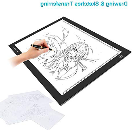 Huion L4S caja de luz 17.7 pulgadas USB Powered luz Tracing Pad Dibujo Junta de luz mesa de luz con metal clip de papel