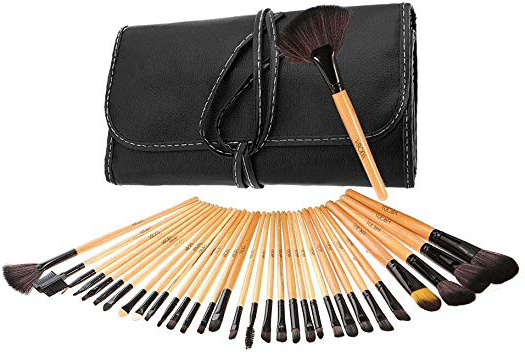 Brochas de Maquillaje, Abody 32 pcs Set de Pinceles de Maquillaje Profesional con Bolsa de Viaje para Base de Maquillaje, Sombra de Ojos, Colorete, Polvo, Las Cejas