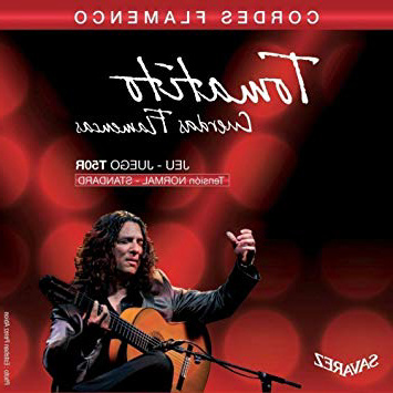 Savarez Cuerdas para Guitarra Clásica Flamenco juego T50R Tensión estandard, rojo