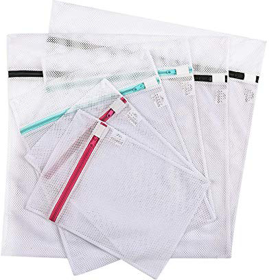 Eono by Amazon - Juego de 6 Bolsa para Lavadora, bolsas de colada, Bolsa Malla de Lavandería, para Lavadoras, Ropa Delicada, Sujetador, Blusas, Calcetería y Lencería, Viajes