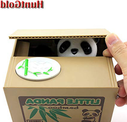 HuaYang - Funda Hucha Lindo Animal Estilo Robar Monedas Centavos Dólar Penny Ahorro Dinero Caja Tarro Panda