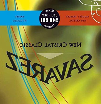 Savarez 656177 - Cuerdas para Guitarra Clásica New Cristal Classic juego 540CRJ Tensión mezclada, rojo, azul