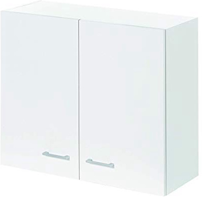 Armario alto de cocina, blanco, de 80cm con 2 puertas
