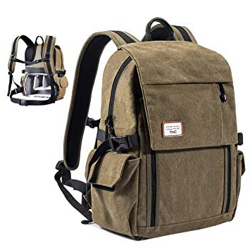 Zecti Mochila profesional antigolpes para cámara DSLR Canon-Nikon-Sony Mochila fotografia con protector de lluvia