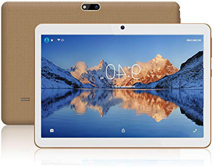 Tablets 10.1 Pulgadas Android 7.0 YOTOPT, Quad Core, 2GB de RAM, 16 GB de Memoria Interna, 3G Tablet, Dual SIM, WiFi/ Bluetooth/GPS/OTG - Oro