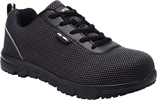 Zapatos de Seguridad Hombres, LM-30 Zapatillas de Trabajo con Punta de Acero Ultra Liviano Reflectivo Transpirable