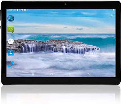 Android 7.0 La Tableta de 10 Pulgadas con WiFi navegación Bluetooth 2 GB de RAM 32GB de Memoria, Dual SIM 3G también es un teléfono Celular (Blanco) (Negro)