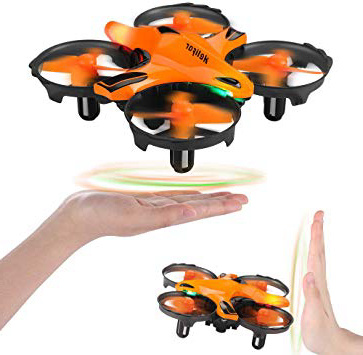 HELIFAR H803 Mini Drone, Drone Control Remoto con función de prevención de Infrarrojos, Control fácil de Gestos, retención de altitud, RC Drone para niños, Adultos, Dos baterías