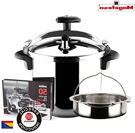 
                
                    
                    
                

                
                    
                    
                        MAGEFESA STAR Olla a presión rápida. Pack exclusivo Olla+Cestillo+Libro de recetas. Fácil uso, acero inoxidable 18/10, apta para todo tipo de cocinas, incluido inducción, 3 sistemas de seguridad. (4L)
                    
                

                
                    
                    
                
            