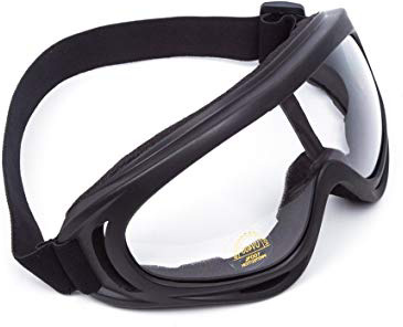 Suntime Gafas Moto al Aire Libre Gafas de Sol Deportivas Ajustable Portable a Prueba de Polvo / Viento con Protección UV 400 de Gran Claridad para Esquí Golf y Correr Juegos (Transparente)