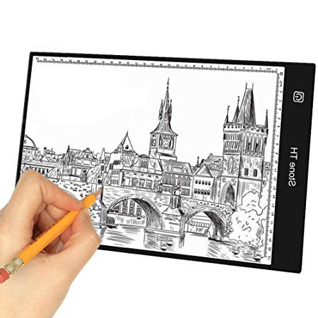 Stone TH Mesa de Luz Dibujo A4, LED Tableta de Luz de Iluminación de la Caja de Alimentación Micro USB Ideal para Animacion Tatoo Dibuja