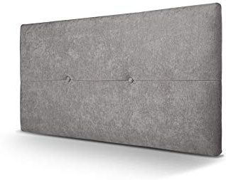 SUENOSZZZ - Cabecero de Madera Jazmin, tapizado Acolchado, en Tela Rio2 Color Gris Cabeceros Madera para Dormitorio | Cama Matrimonio | Cama Juvenil | Camas de 105 cm, 90 cm, 80 cm