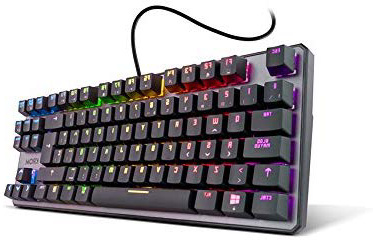 KROM Kernel TKL - NXKROMKRNLTKL - Teclado Gaming Mecánico Compacto RGB, Color negro