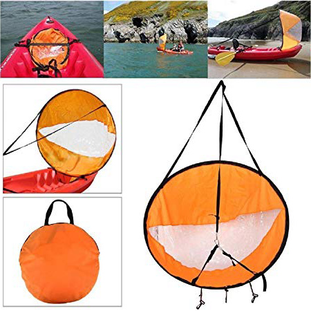 Bluelliant Vela Kayak Accesorios De Canoa Hinchable Barco Piraguas Mar Ocean Portátil Windsurf Deportes Acuáticos, Naranja