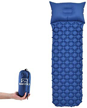 GEEDIAR Esterilla Inflable Acampada Ultraligera Cámping Colchones de Aire con Almohada, Portátil Colchon Acampada, Viajes, Playa, Senderismo y Escalada