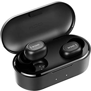 Auriculares Bluetooth con Micrófonos, HOMSCAM Impermeable Auriculares Inalámbricos Bluetooth 5.0 QCY HiFi Mini Twins Estéreo In-Ear Bluetooth con Caja de Carga Portátil para iPhone y Android
