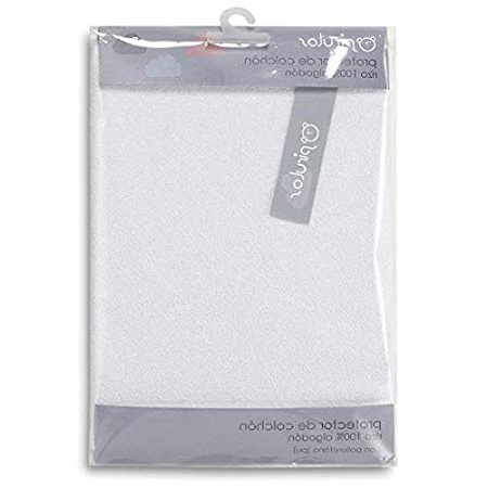 Pirulos Protector Colchón para Cuna de Bebé/Protector de Colchón e Impermeable Anti Ácaros, Medidas 60x120cm Color Blanco