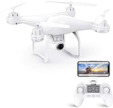Potensic Drone GPS, Drone con Cámara 1080P HD con Follow Me, 120º Gran Angular, RTF Altitude Hold, Modo Sin Cabeza y Retorno a Casa, T25 Blanco