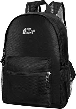 Bioasis Mochila Senderismo, 35L Mochila Plegable Ultra Ligera para Hombres Mujeres Niños para Escuela Excursiones Viaje Camping - Negro