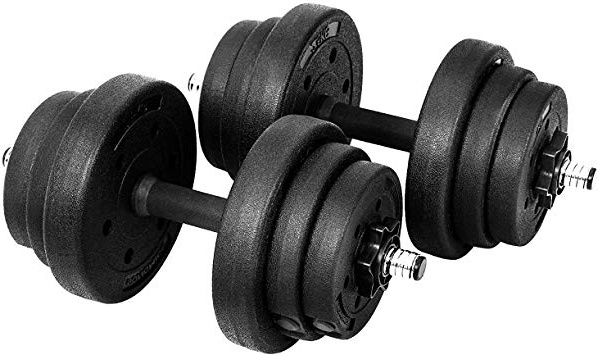 SONGMICS Mancuernas de Fitness, 20 kg, 30 kg, 40 kg, Pesas para Hombres, Cubierta de Plástico PE