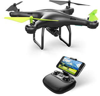 Potensic Drone con Telecamera HD, Avión con Wifi 2.4GHz FPV, RC Quadcopter Videocámara RTF Suspensión de Altura, Modo sin Cabeza, Flip 3D, U42W, Negro y Verde