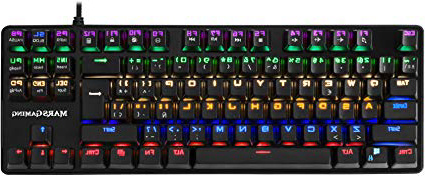 Mars Gaming MK4 MINI - Teclado gaming mecánico (iluminación 6 colores, 8 perfiles, 10 efectos luz, 16 teclas control funciones, antighosting, switch OUTEMU marrón, layout ES/US)