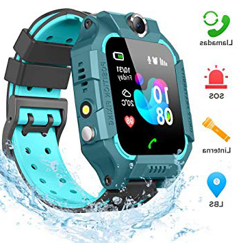 BANLVS Smartwatch Niños, 2019 Nuevo Reloj Inteligente Niños con Flashlight, IP67 LBS SOS, Cámara, Smartwatch con Ranura para Tarjeta SIM, Regalo Niño Niña de 3-12 Años Compatible con iOS/Android