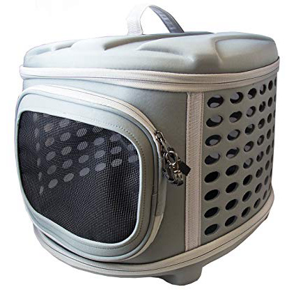 Pet Magasin Bolsa de transporte de mascotas plegable y portátil con tapa dura – Transportín de tela resistente y ligera para viajes con techo y suelo rígidos, para gatos, perros pequeños y cachorros